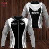 HOT Adidas White Black Grey Luxury Hoodie Limited Edition