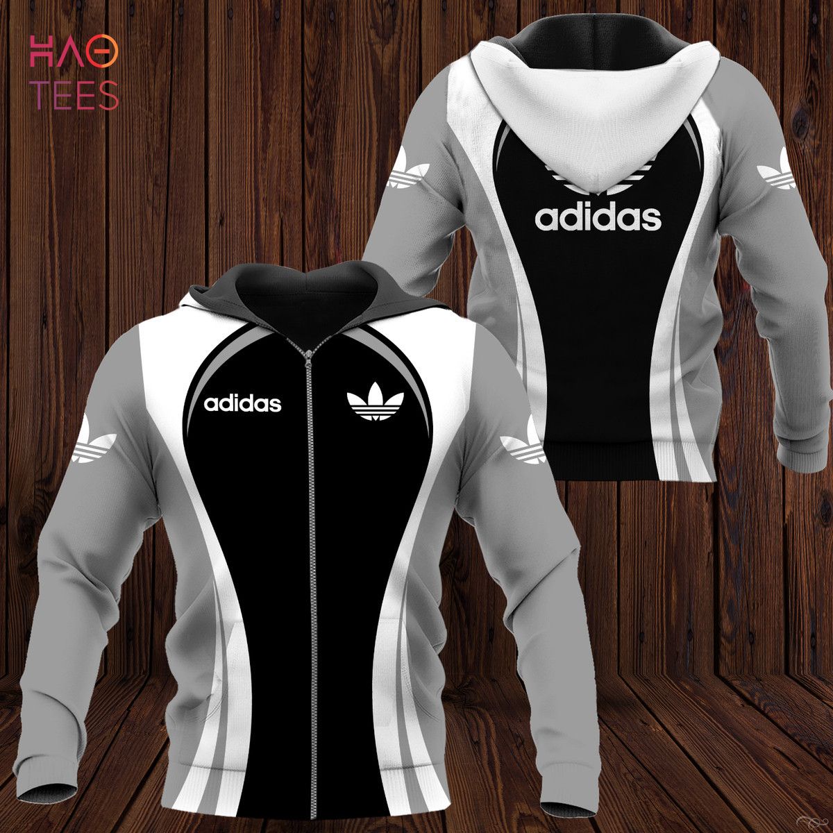 HOT Adidas White Black Grey Luxury Hoodie Limited Edition Luxury Store