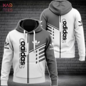 HOT Adidas White Mix Grey Luxury Brand Hoodie Limited Edition