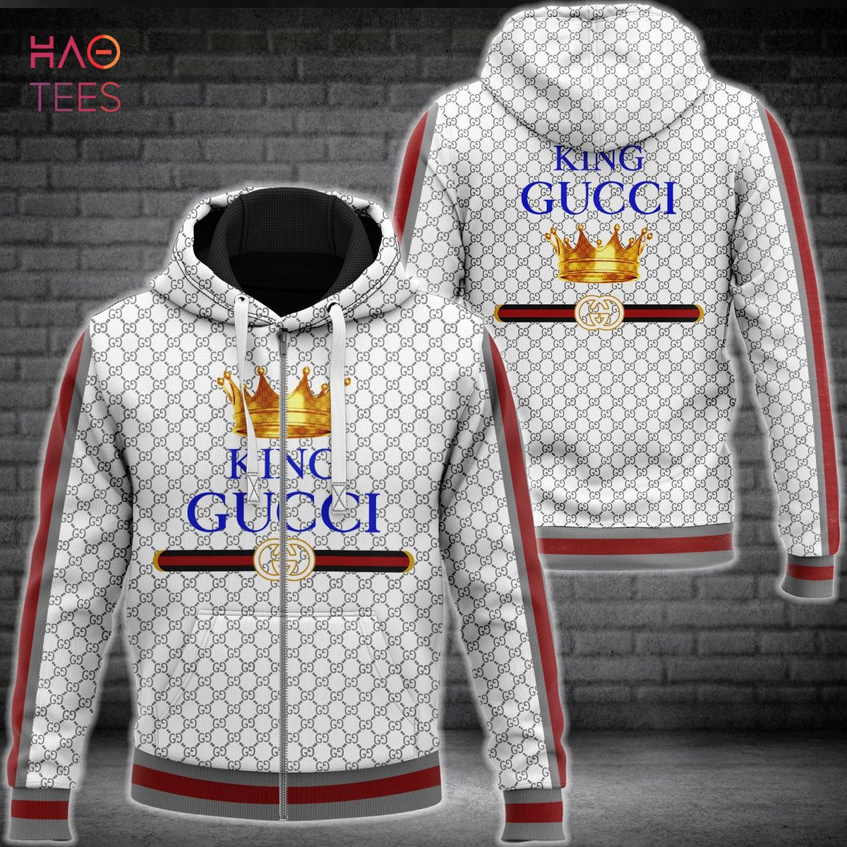 HOT Gucci Red Mix White Luxury 3D Hoodie Limited Edition Luxury Store