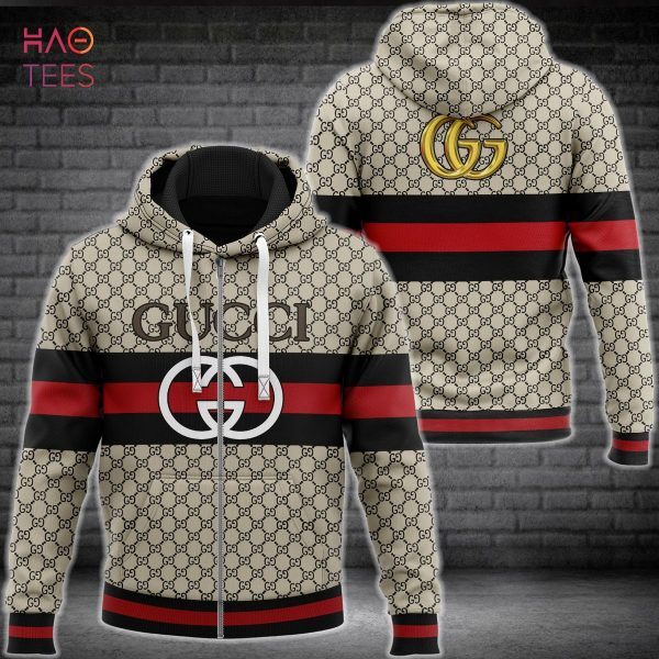 HOT Gucci Stripe Red Black Luxury Hoodie Limited Edition