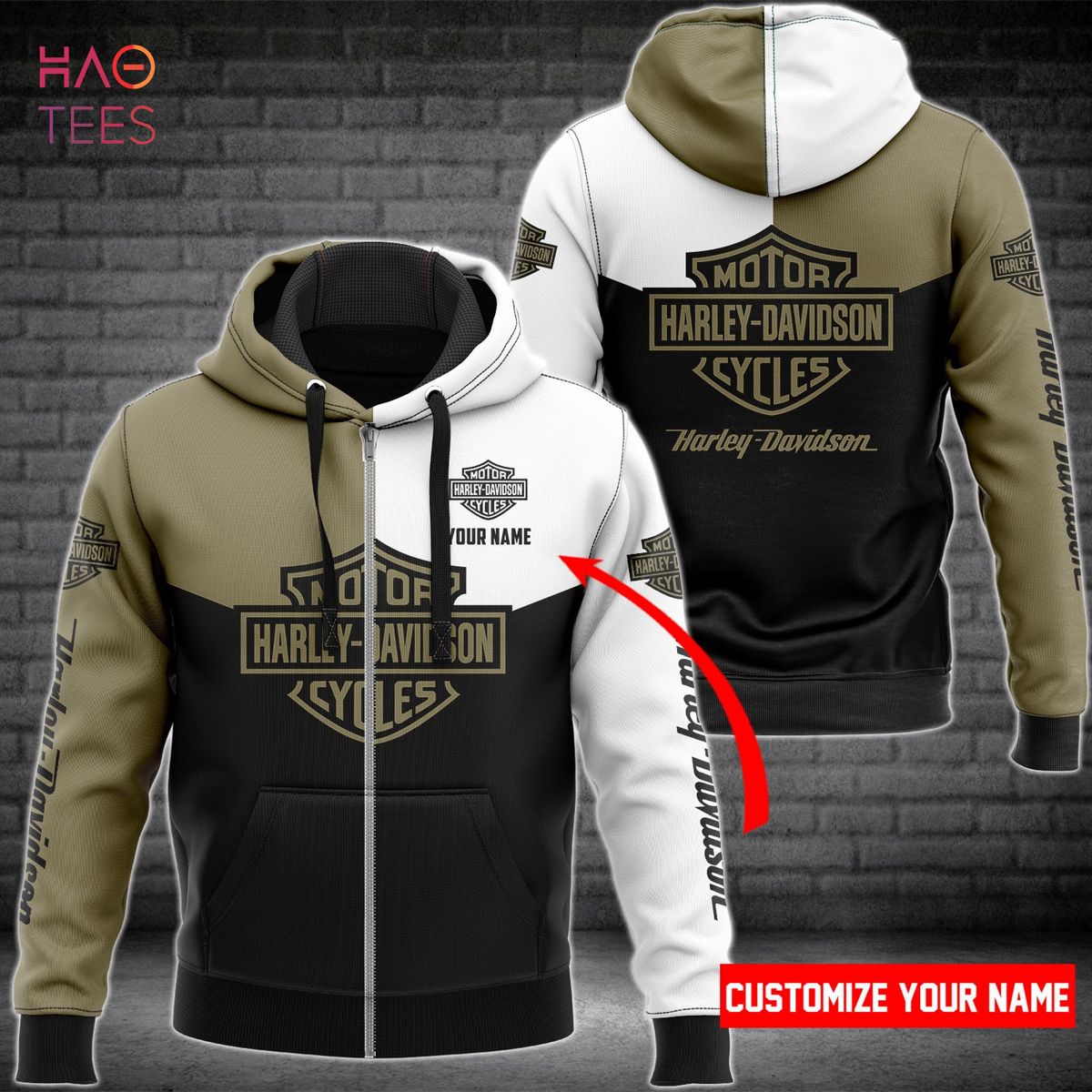 HOT Harley Davidson Luxury Brand White Grey Black Luxury Hoodie POD Design Luxury Store