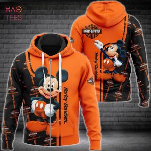 HOT Harley Davidson Mickey Luxury 3D Hoodie POD Design