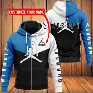 HOT Jordan White Blue Black Luxury Hoodie Limited Edition