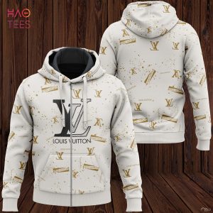HOT Louis Vuitton Full White Color Luxury 3D Hoodie POD Design