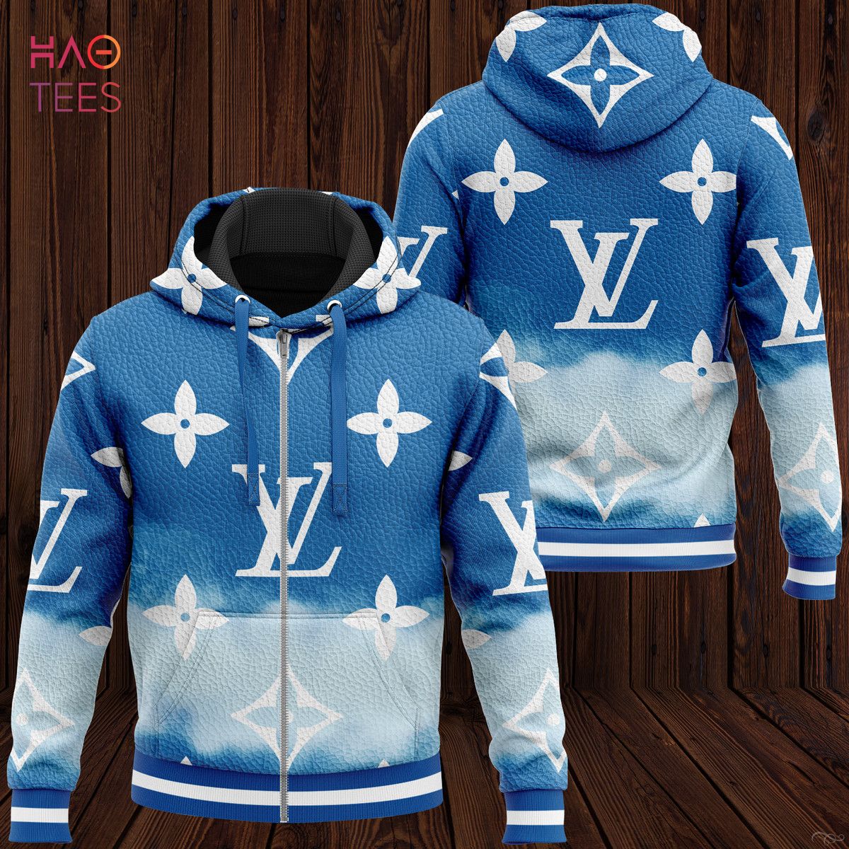 HOT Louis Vuitton Luxury Brand Blue Hoodie Limited Edition