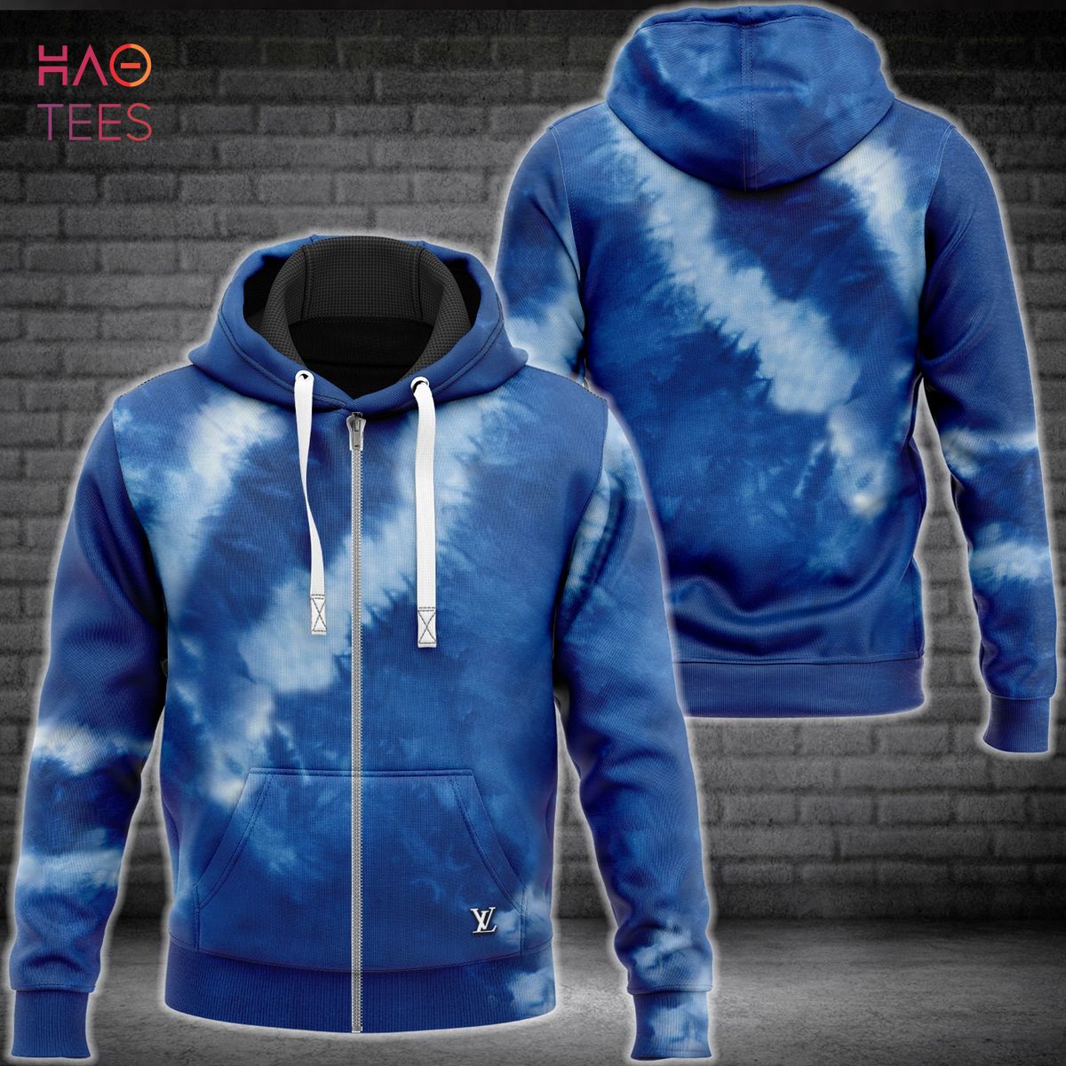 HOT Louis Vuitton Tie Dye Blue Luxury Hoodie Limited Edition Luxury Store