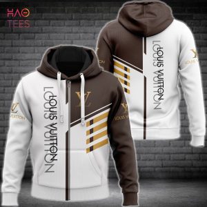 HOT Louis Vuitton White Mix Dark Brown Luxury Hoodie Limited Edition