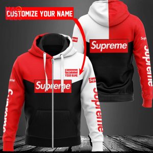 HOT Supreme Black White Red Luxury Hoodie Limited  Edition