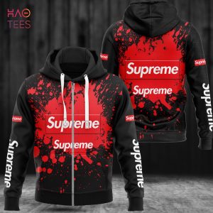 HOT Supreme Red Paint Flakes Luxury 3D Hoodie Limited Edition