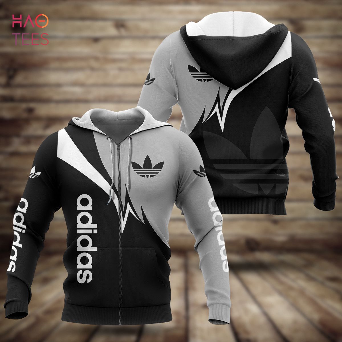 NEW Adidas Luxury Brand Blach And Grey Hoodie Limited Edition Luxury Store