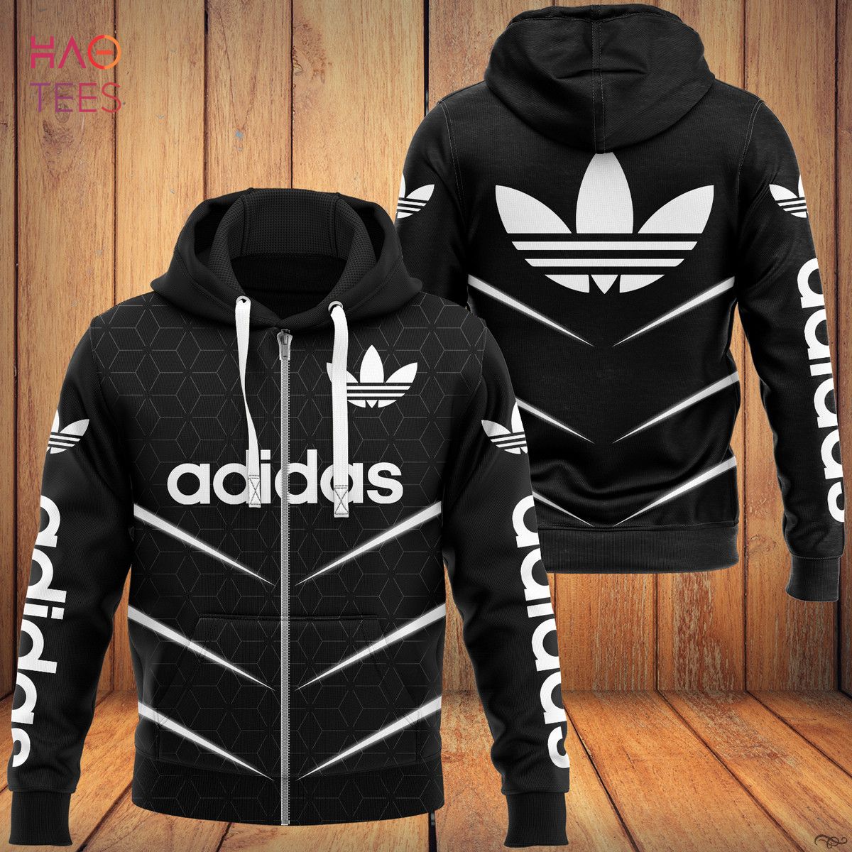 NEW Adidas Luxury Brand Full Pattern 3D Hoodie Limited Edition Luxury Store