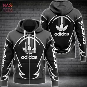 NEW Adidas Luxury Brand Full Printing Black 3D Hoodie Limited Edition