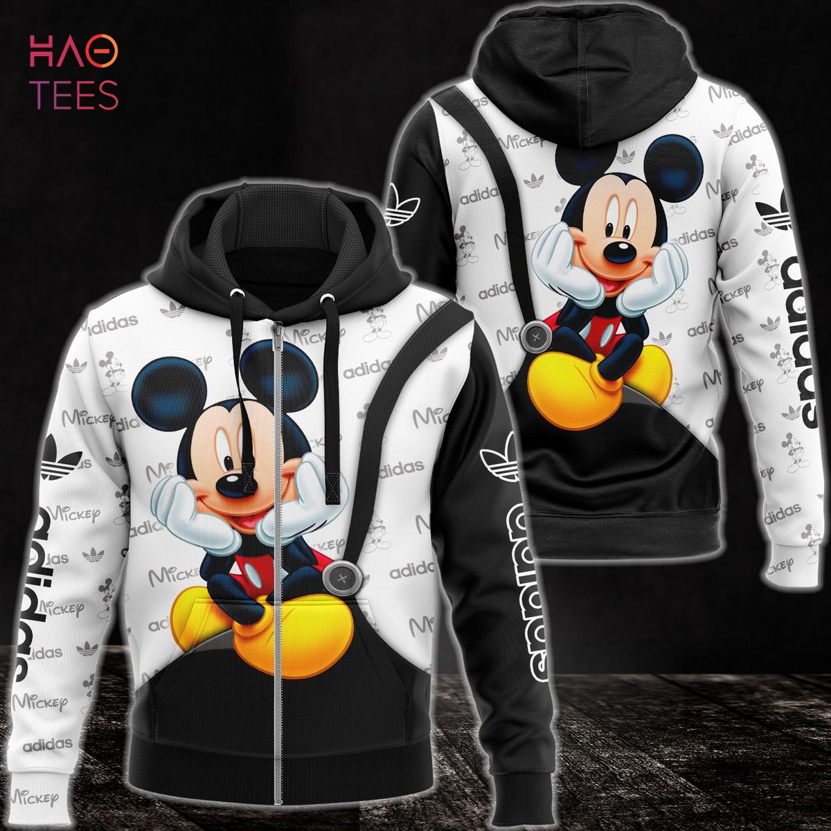 NEW Adidas Luxury Brand Mickey 3D Hoodie Limited Edition Luxury Store