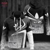 NEW Adidas Priting Basic Color Black White Hoodie Limited Edition NEW Adidas Priting Basic Color Black White Hoodie Limited Edition