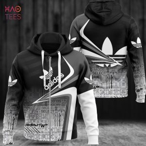 NEW Adidas Ombre Black Grey Luxury Hoodie Limited Edition