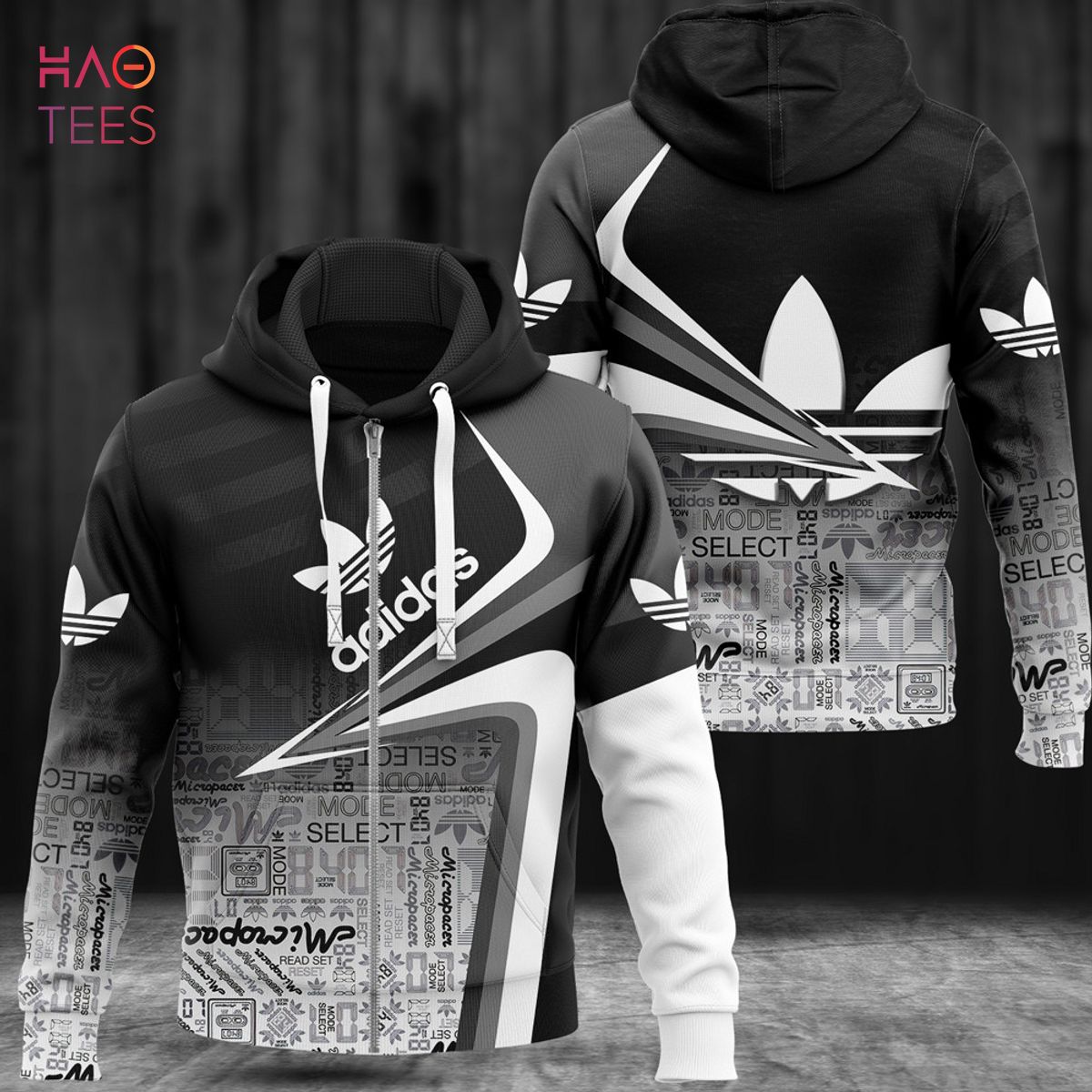 NEW Adidas Ombre Black Grey Luxury Hoodie Limited Edition Luxury Store