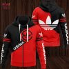 NEW Adidas Priting Basic Color Black White Hoodie Limited Edition NEW Adidas Priting Basic Color Black White Hoodie Limited Edition