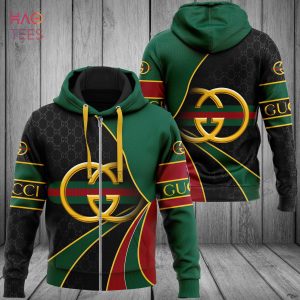 NEW Gucci Big Gold Logo Luxury 3D Hoodie Limited Edition