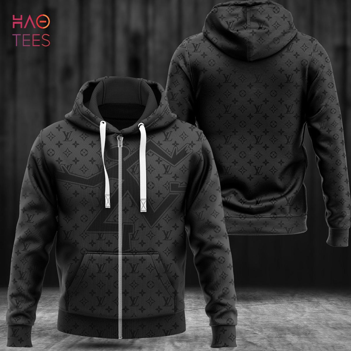 LIMITED DESIGN Louis Vuitton LV Black fashion house Geometric Hoodie Luxury  Brand Outfits