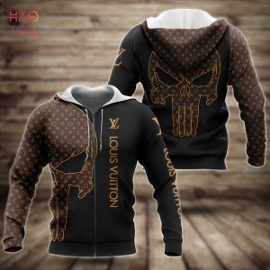 NEW Louis Vuitton Luxry Brand Skull 3D Hoodie POD Design