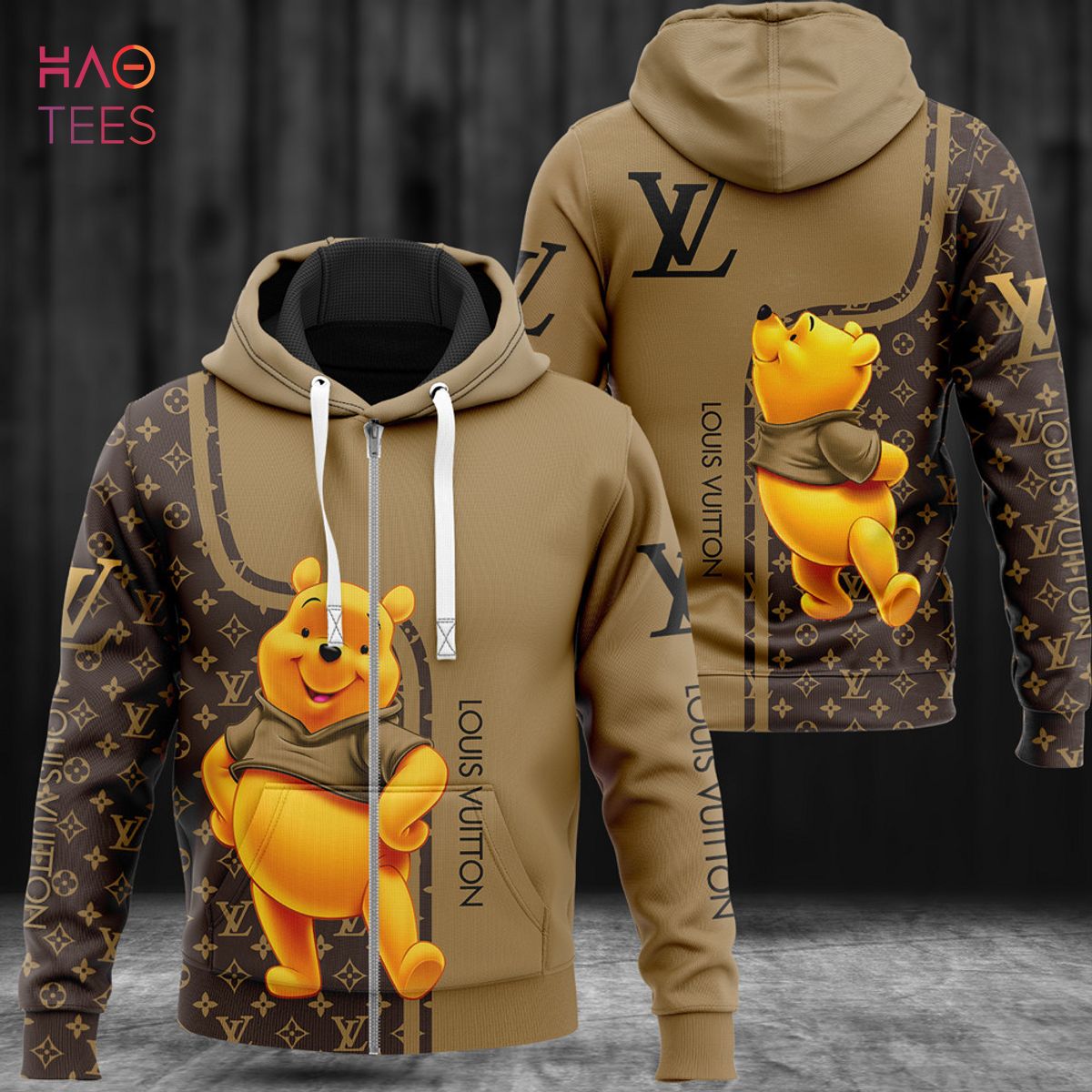 NEW Louis Vuitton Winnie The Pooh Luxury 3D Hoodie Limited Edition