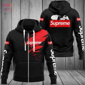 NEW Supreme Luxury Brand Black 3D Hoodie POD Design