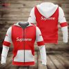 NEW Supreme Red White Luxury Hoodie Limited Edition
