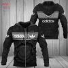 THE BEST Adidas Full Black 3D Hoodie POD Design