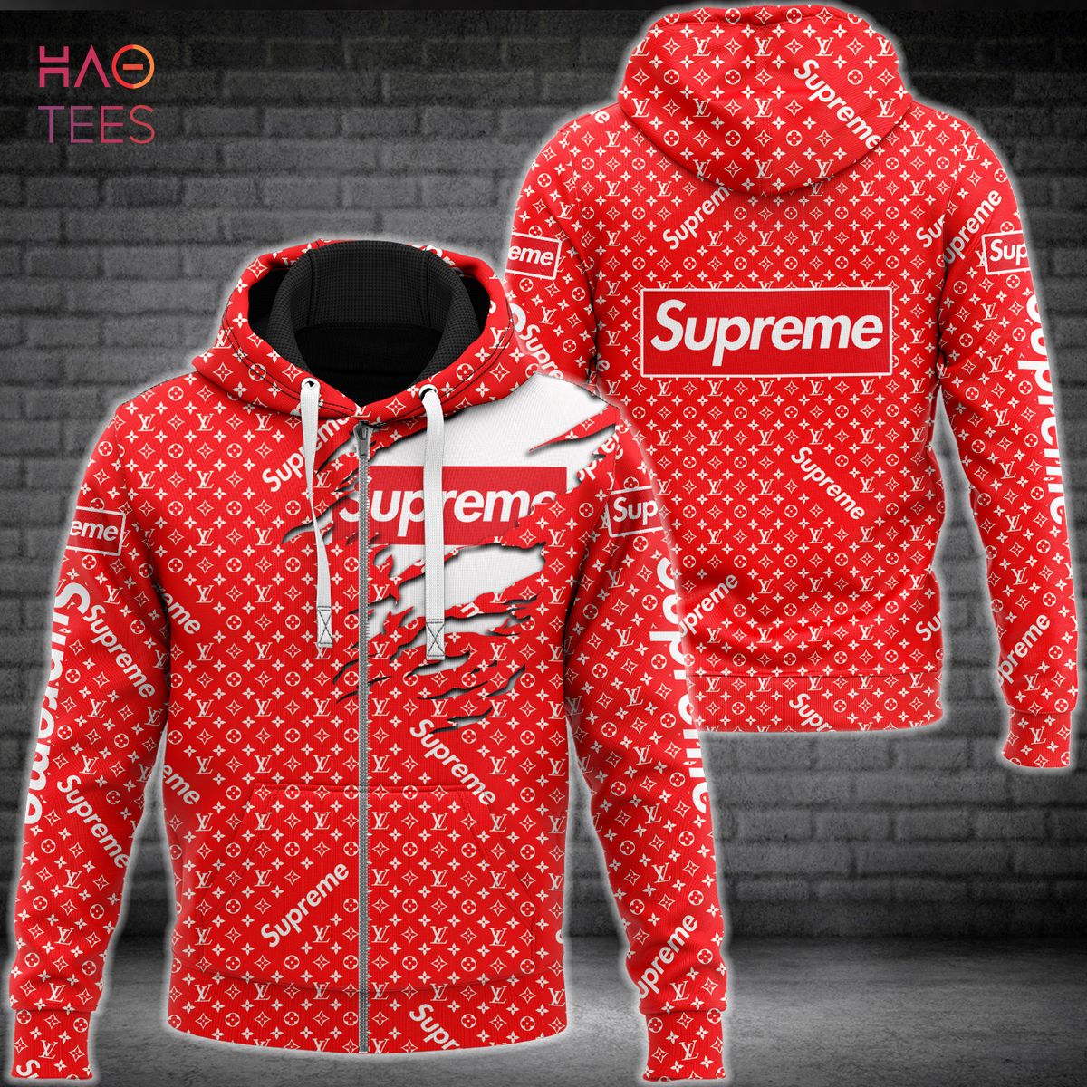 THE BEST Adidas Luxury Brand Red Color Hoodie Limited Edition Luxury Store