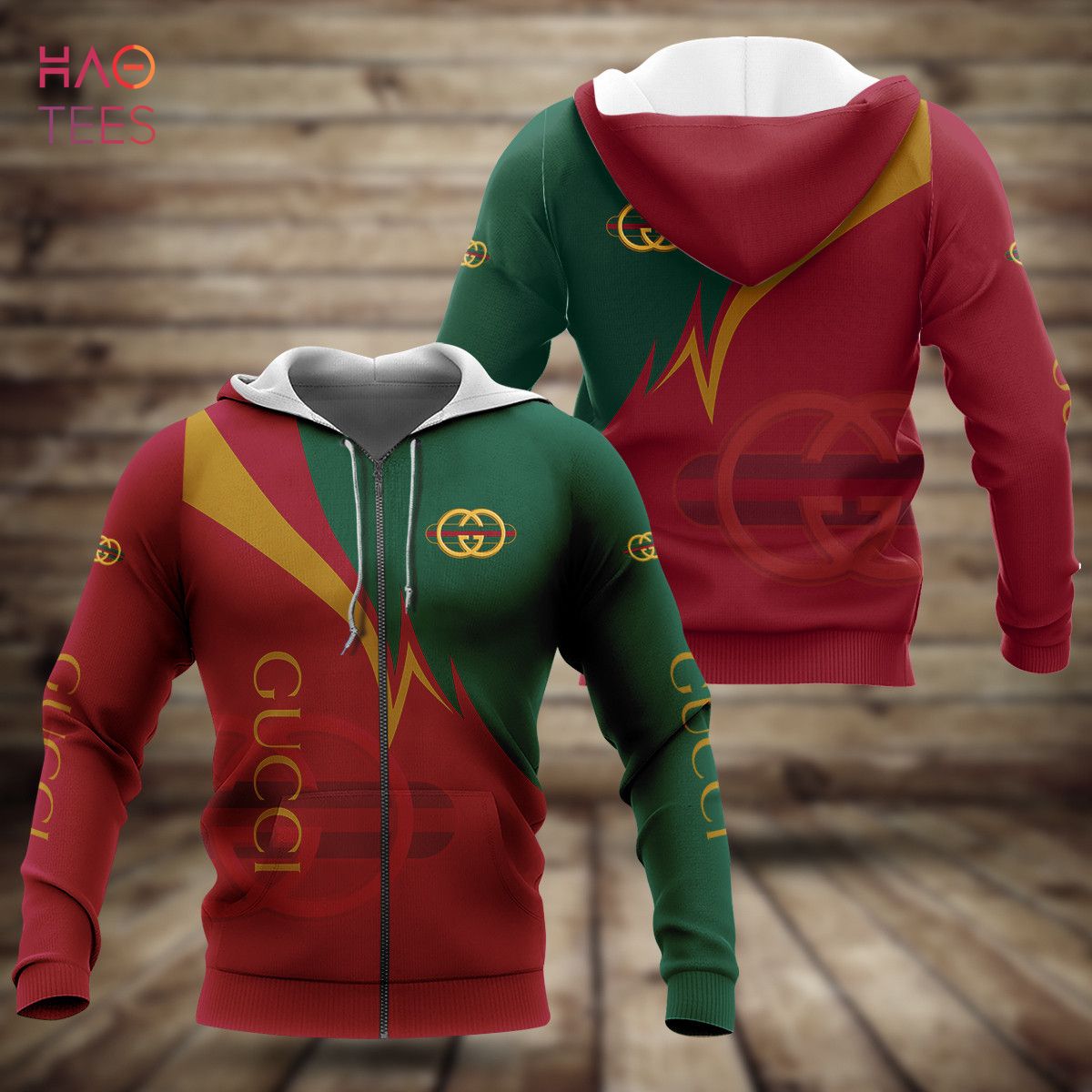 THE BEST Gucci Red Green Luxury 3D Hoodie Limited Edition Luxury Store