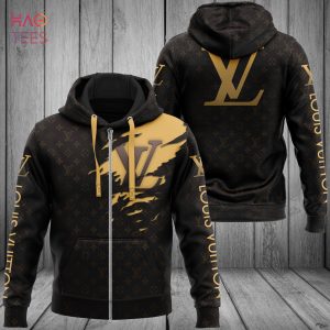 THE BEST Louis Vuiiton Black Color Luxury Hoodie Limited Edition