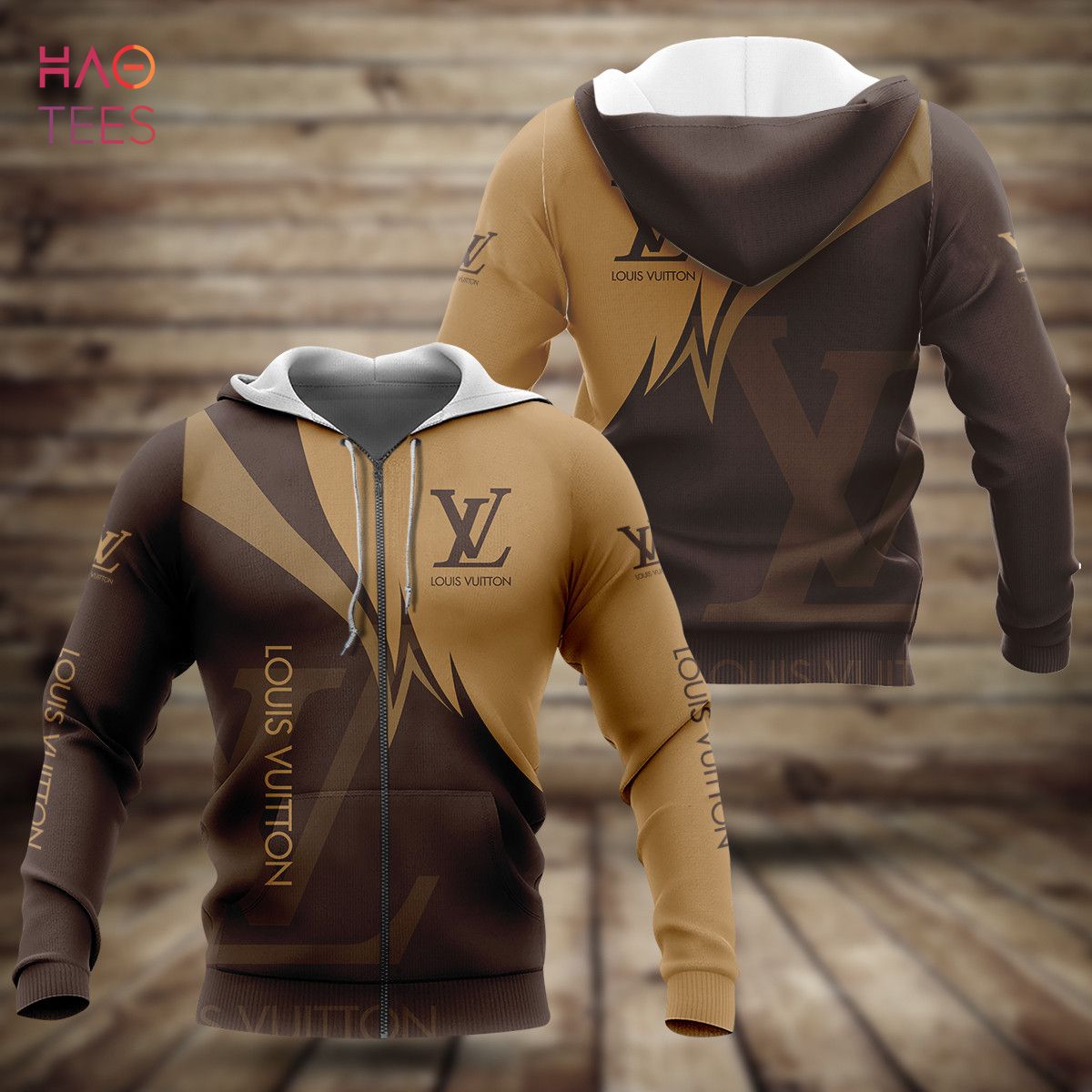 THE BEST Louis Vuitton Brown Mix Gold Luxury Hoodie Limited Edition