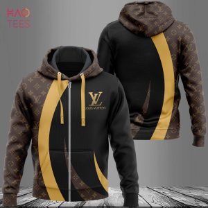 THE BEST Louis Vuitton Logo Mix Black Luxury 3D Hoodie