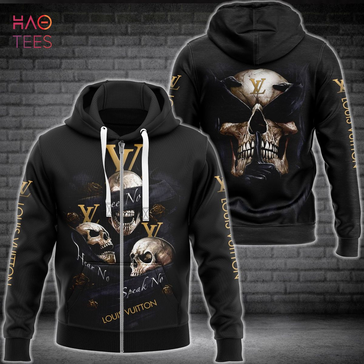 THE BEST Louis Vuitton Luxury Brand Skull 3D Hoodie Limited Edition Luxury Store