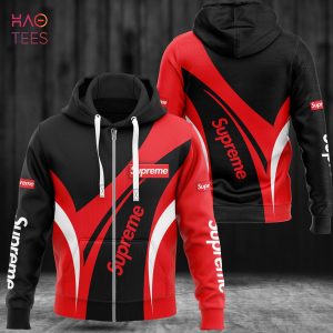 THE BEST Supreme Basic Black Red Luxury Hoodie Limited Edition