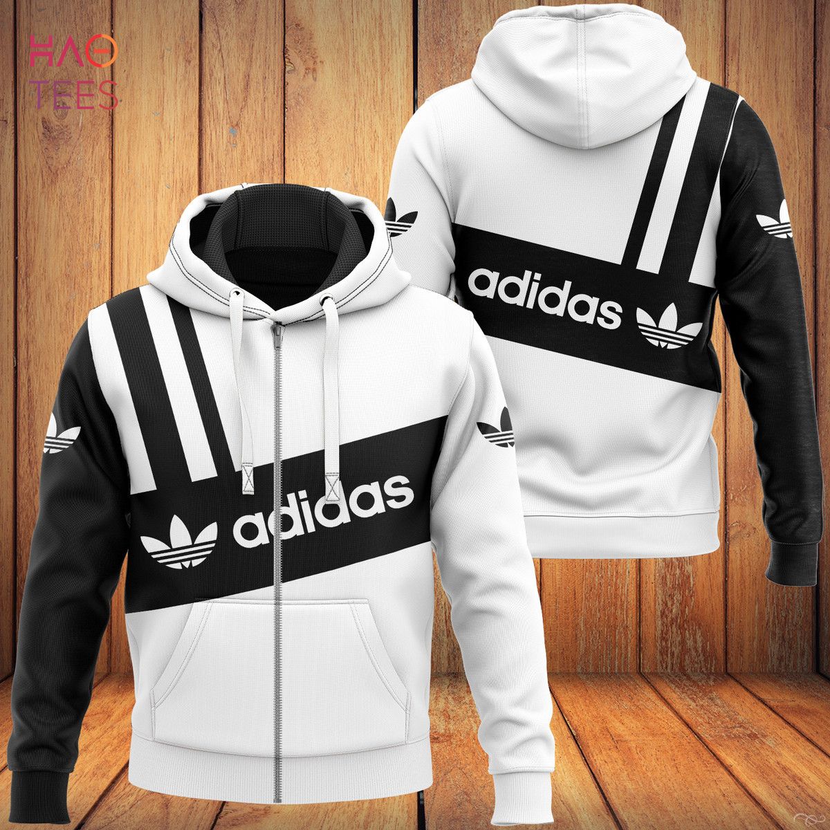 TRENDDING Adidas Stripe Black Luxury Hoodie Limited Edition Luxury Store