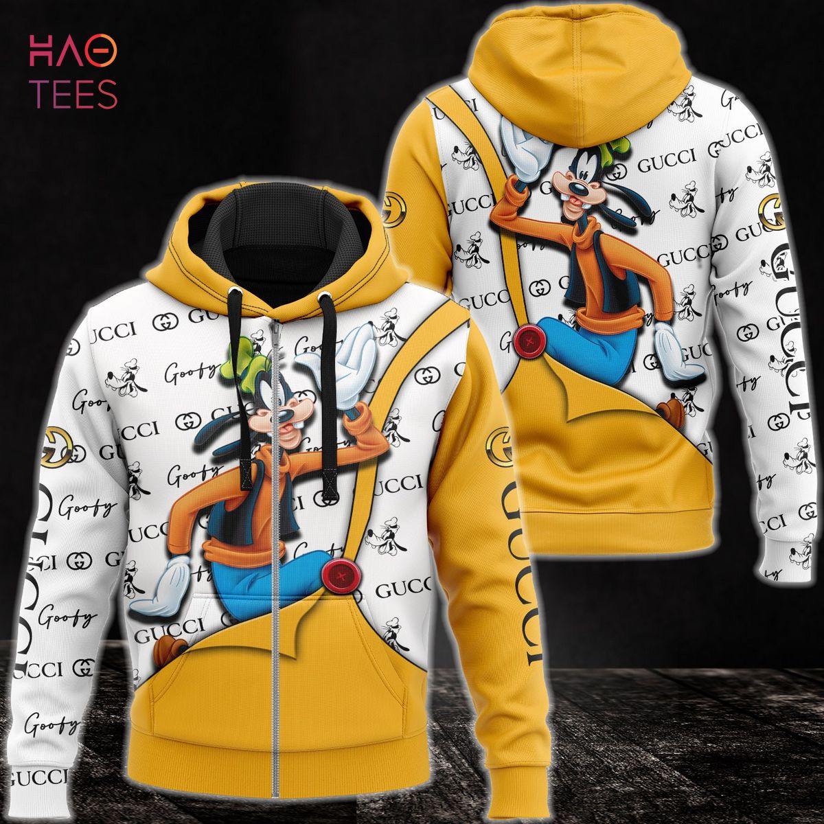 TRENDDING Gucci Gold Mix White Luxury 3D Hoodie POD Design Luxury Store