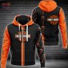 TRENDDING Harley Davidson Luxury Brand Black Orange Hoodie Limited Edition