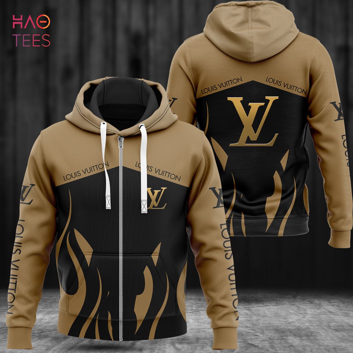 TRENDDING Louis Vuitton Brown Mix Black Luxury Hoodie Limited Edition Luxury Store