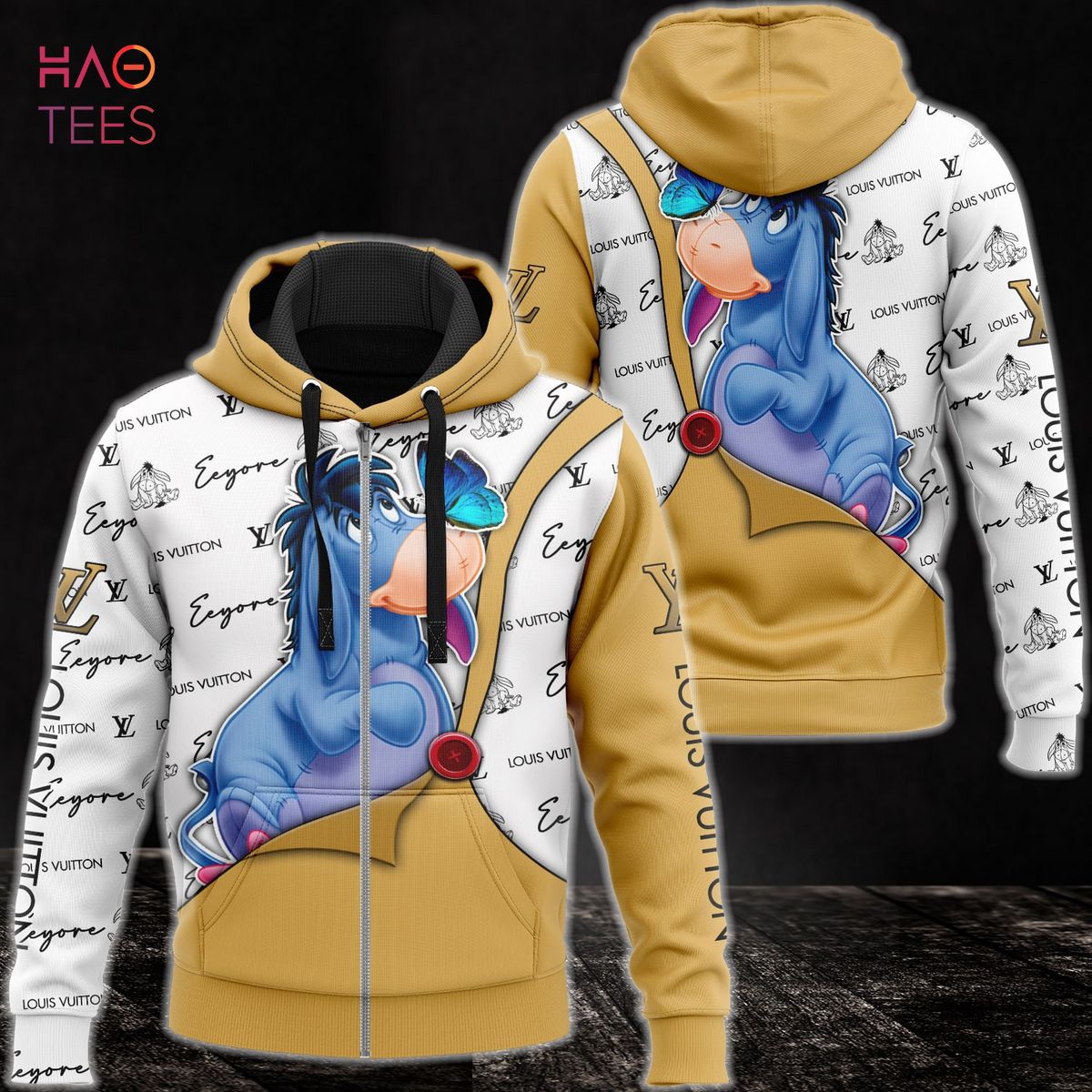 TRENDDING Louis Vuitton Eeyore Luxury 3D Hoodie POD Design Luxury Store