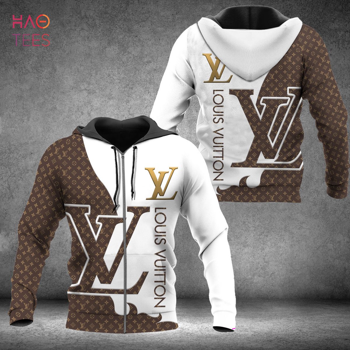 TRENDDING Louis Vuitton White Mix Brown Luxury Hoodie Limited Edition Luxury Store