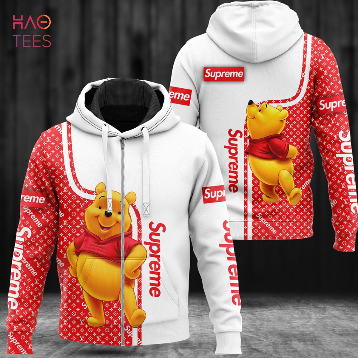 TRENDDING Supreme Winnie The Pooh Luxury 3D Hoodie Limited Edition TRENDDING Supreme Winnie The Pooh Luxury 3D Hoodie Limited Edition