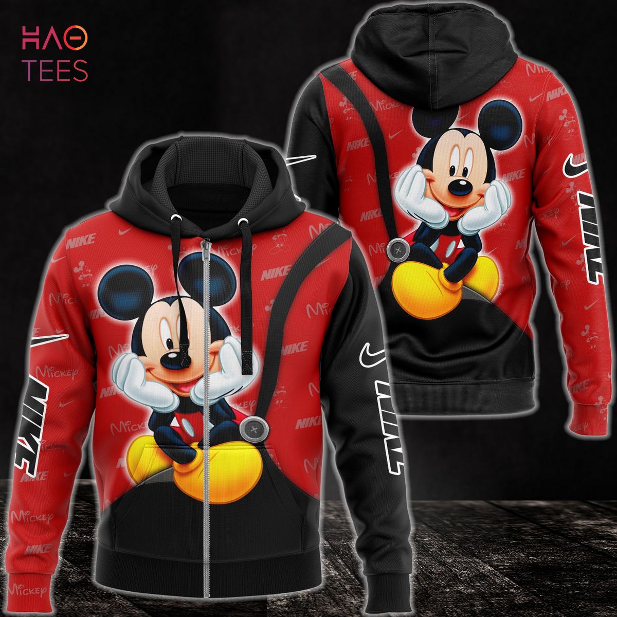 AVAILABLE Nike Red Mix Black Luxury 3D Hoodie Limited Edition Luxury Store