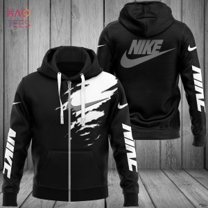 BEST Nike Luxury Brand Black Mix Grey Logo Hoodie Limited Edition