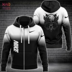 BEST Nike Luxury Brand Ombre Black White Hoodie Limited Edition