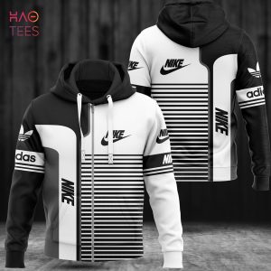 BEST Nike Stripe Black White Luxury 3D Hoodie Limited Edition