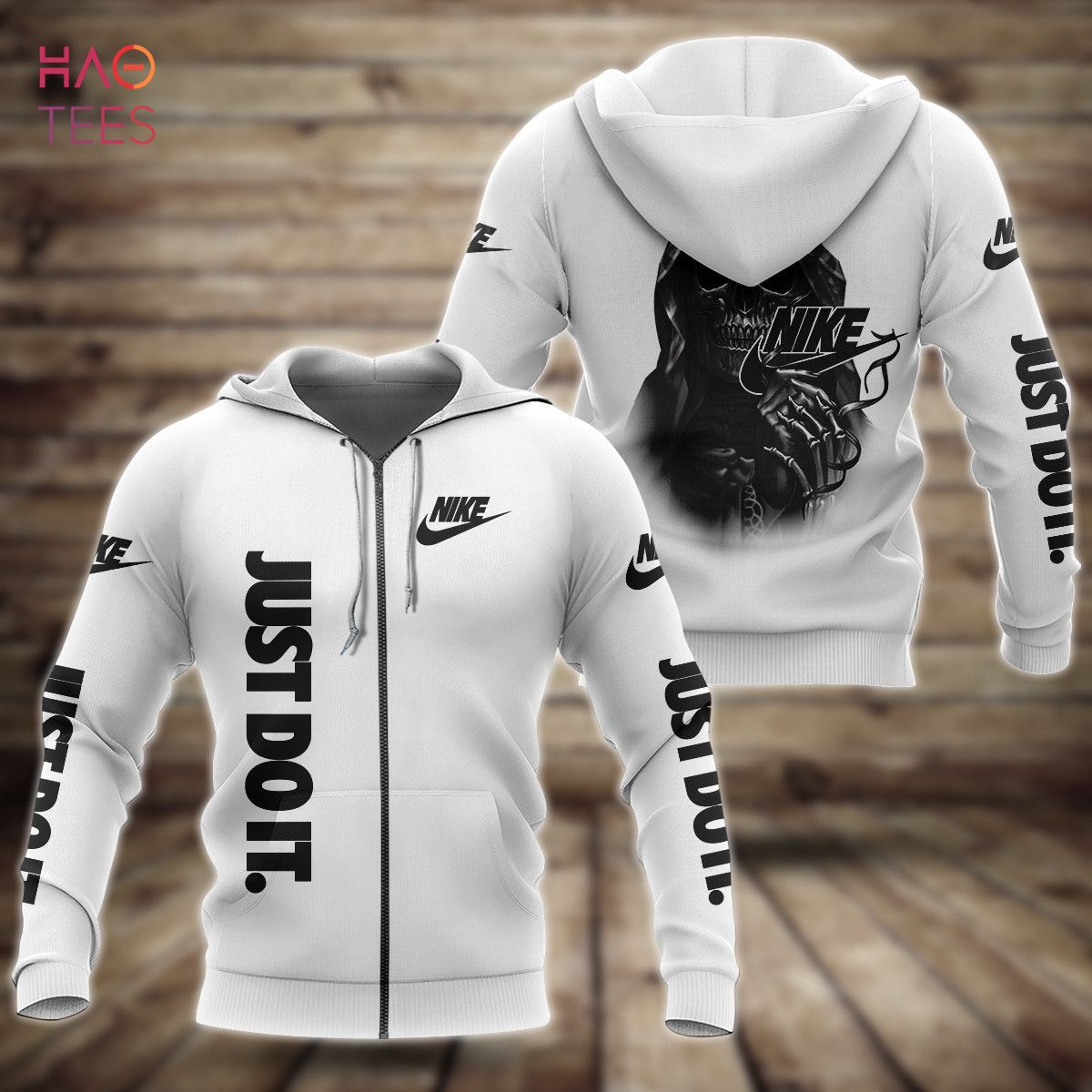 Just do it white best sale nike hoodie