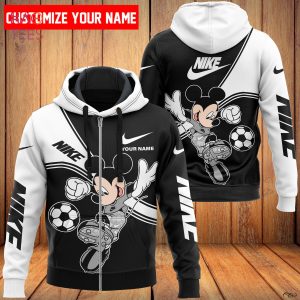 HOT Nike Grey Mickey Luxury 3D Hoodie POD Design