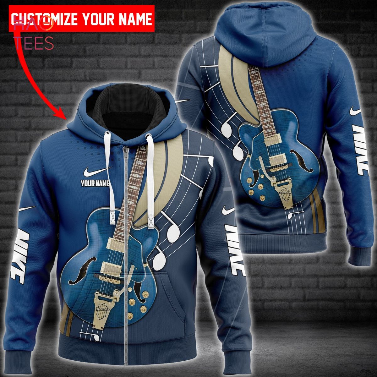 HOT Nike Luxury Brand Blue 3D Hoodie Limited Edition Luxury Store